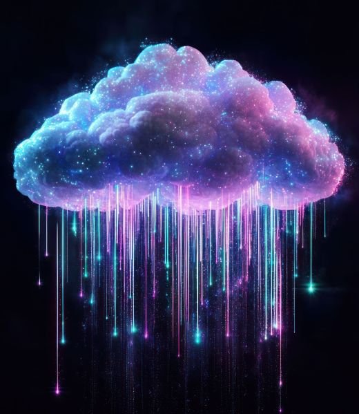 Magical glowing cloud colorful fantasy dreamy.